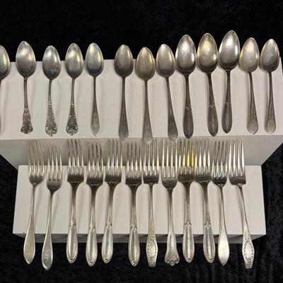 13 Sterling Silver Spoons And 12 Sterling Silver Forks