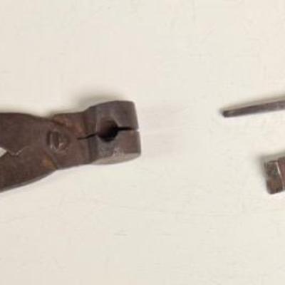 2 Antique Bullet Mold Cutters