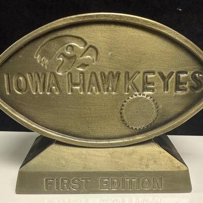 Vintage 1981 UNIVERSITY OF IOWA HAWKEYE ROSE BOWL FIRST EDITION FOOTBALL BANK