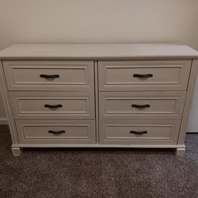 6 drawer dresser
53 1/2L 15 1/2W x 32H