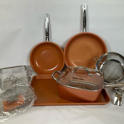 Copper Cook Copper-Tone Cookware & Accessory– 10 Pieces