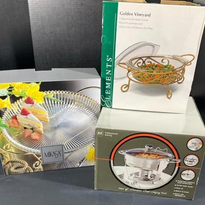 Serving & Entertaining Trio – Mikasa, Elements, NSF