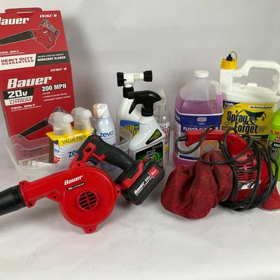 Power Tools and Cleaning Supply Assortment
