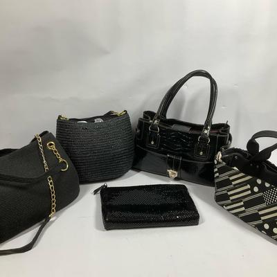 Black Handbags and Clutch 