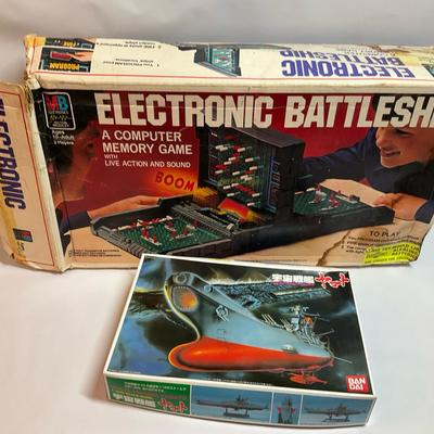 Electronic Battleship Game and Space Cruiser Yamato Model Kit