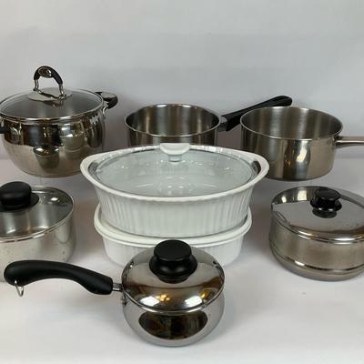 Mixed Cookware and Bakeware Set – Stainless Steel and Ceramic