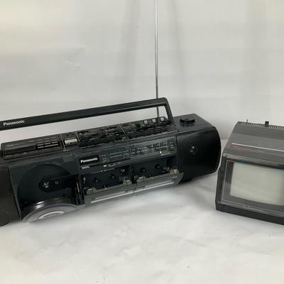 Vintage Panasonic Boombox & Emerson TV/Radio Combo