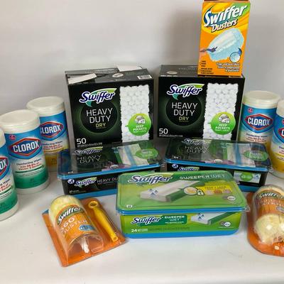 Swiffer and Clorox Cleaning Kit – Wipes, Cloth Refills, and Dusters