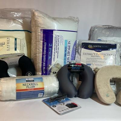 Assorted Bedding & Travel Pillows