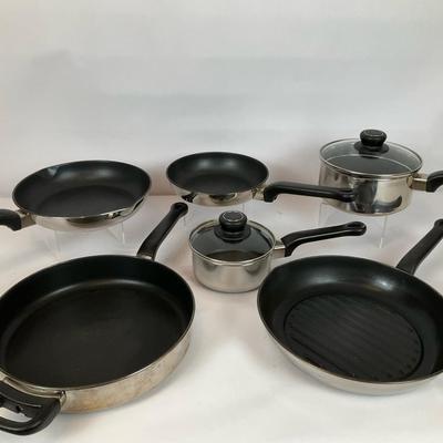 Ultrex Stainless Steel Cookware Set with Non-Stick Interior – 8 Pieces