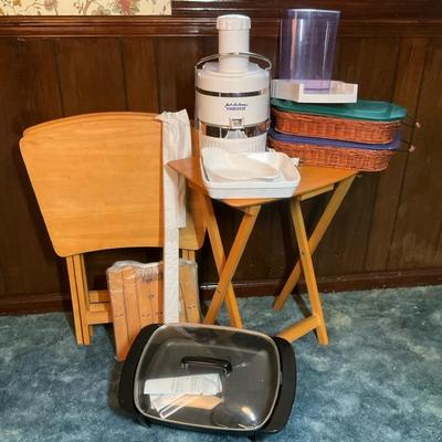 TV Trays, Juicer, Electric Frying Pan