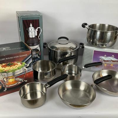 Stainless Steel Bella Cuisine Cookware & Elegant Buffet Service Set