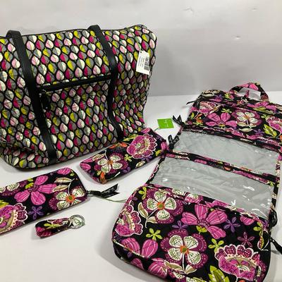 Vera Bradley Weekend Tote In Moon Drops And Accessories With Tags 