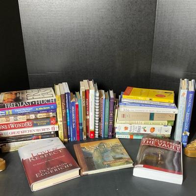Inspirational and Health Books with Shell Bookends