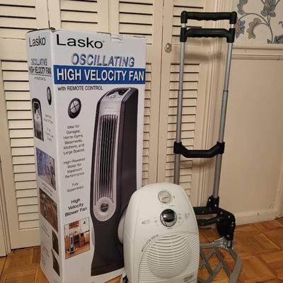 Home Utility Set – Fans and Folding Hand Truck