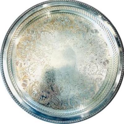 Silver Plate Gallery Tray - Signed William Rogers