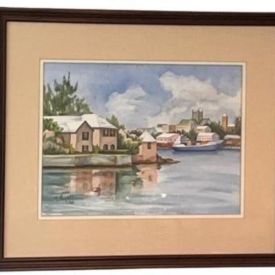 Vintage Framed Mary Powell Print Signed - 1981
