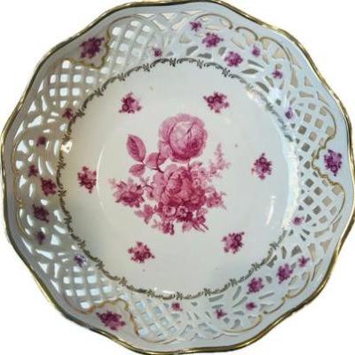 Reticulated Bavarian Porcelain Plate