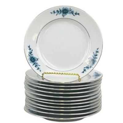 German Eschenbach Danis Blue Bread Plates (12)