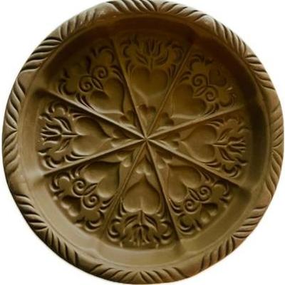 Hartstone Pottery USA Pie Plate - Hearts Swirls Baker Stoneware