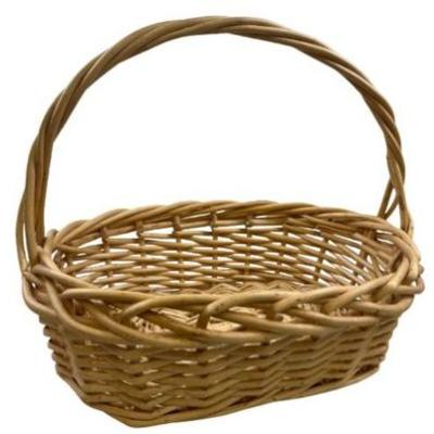 Woven Wicker Basket With Handle