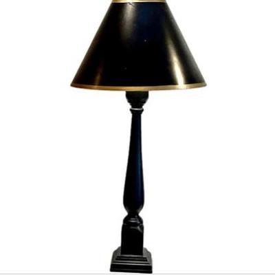 Black Wooden Table Lamp
