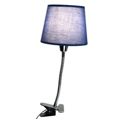 Blue Clip On Lamp With Flexible Gooseneck