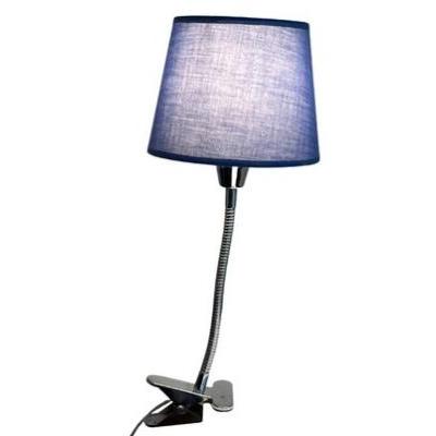 Blue Clip On Lamp With Flexible Gooseneck