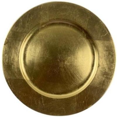 Gibson Overseas Inc Gold Hard Plastic 13" Charger Under Plate