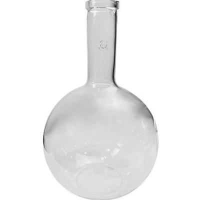 Large Pyrex Flat Bottom Boiling Flask - Signed