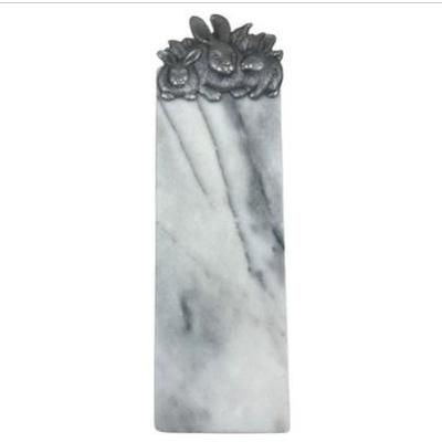 Marble & Silvertone Cheese Board Serving Piece