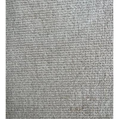 Wool Berber Rug - Sand Color - Bound With Black Canvas Trim