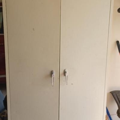 Cabinet with Spray Paint, Wood Finishes, Automotive Fluids, Sealants, Cleaners & Hardware