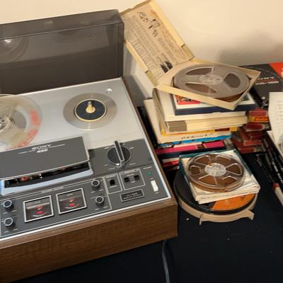 Reel-to-Reel Stereo Tapecorder with Recording Tapes – Some Blank, Some Pre-Recorded