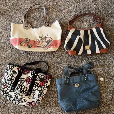 3 Coach and 1 Dooney & Bourke Handbags
