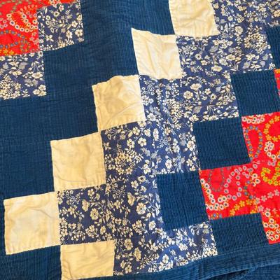 Four Handmade, handstitched, hand tied Quilts