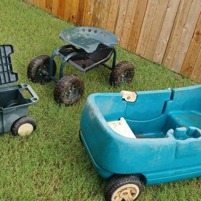 Collection Of Garden carts/ Trolleys, kids wagon