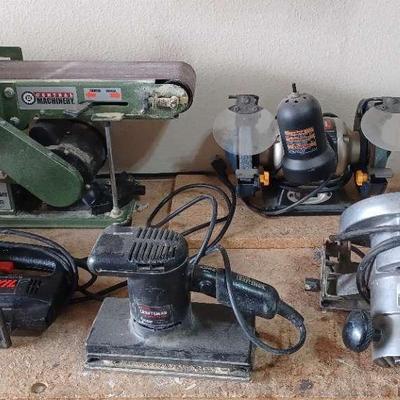 Belt & Disc Sander, Skil Jigsaw, Craftsman Sanders & Saw, Ryobi Grinder, Bench Vise