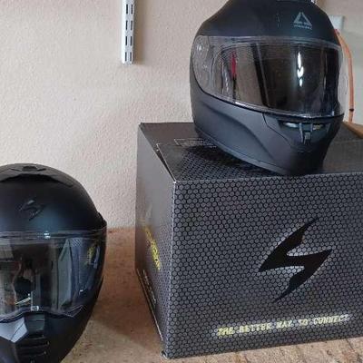 2 Scorpion Motorcycle Helmets Like New!!