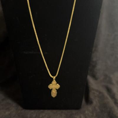 14K Gold Necklace And Charm 