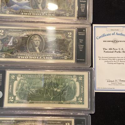 U. S. National Park $2 Bills From Bradford Exchange