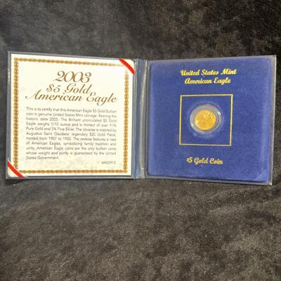 2003 $5 Dollar Gold American Eagle Coin