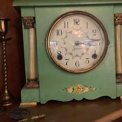 Sessions Clock And Metal Candleholders