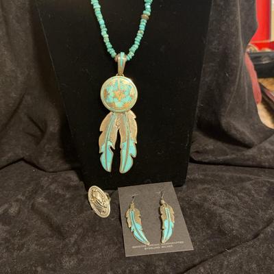 Robert Kelly Necklace And Earrings Plus Ring 
