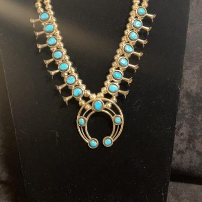 Squash Blossom Necklace And Earrings 