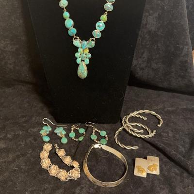 Silver Necklace Earrings And More