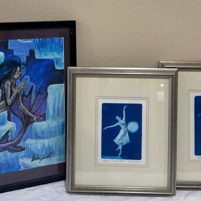 W.J. Graham Ballerina Art Work & Mermaid Art Piece