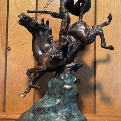 Bronze Wild Cowboy Sculpture
