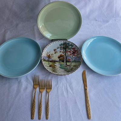 Shenandoah Pastel 9 1/2” Plates, 8” Decorative Plate 