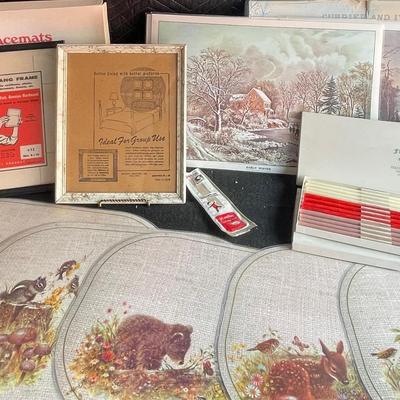Vintage Frames, Vintage Giordano Wildlife Placemats & More 
